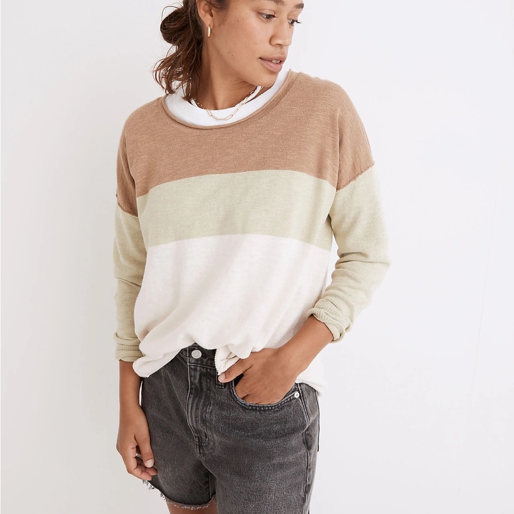 Madewell colorblock stripe sweater